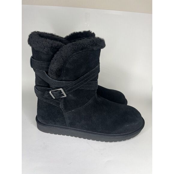 koolaburra by ugg boots Winter Women Size 10 Black Suede - Picture 6 of 12